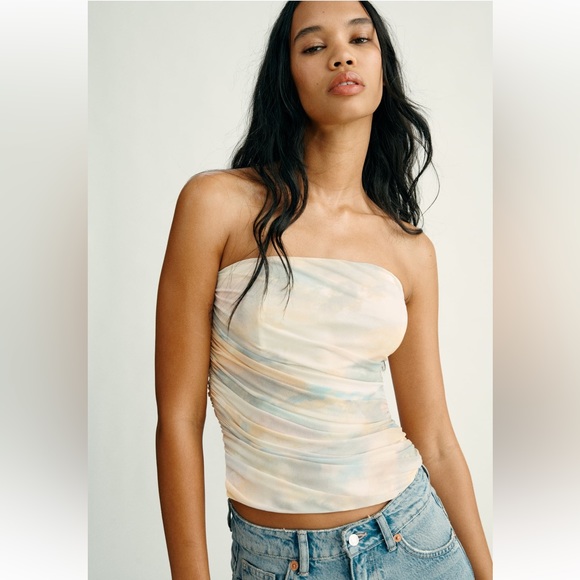 NWT ZARA STRAPLESS TULLE TOP SIZE M ONLY ONE | 3067/012 NWT - Picture 2 of 6